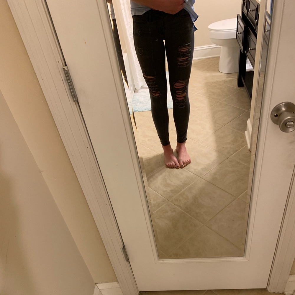 Ripped Framed Jeans